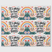 Geschenkartikel - Regenbogen & Herz Geschenkpapier (Flach)