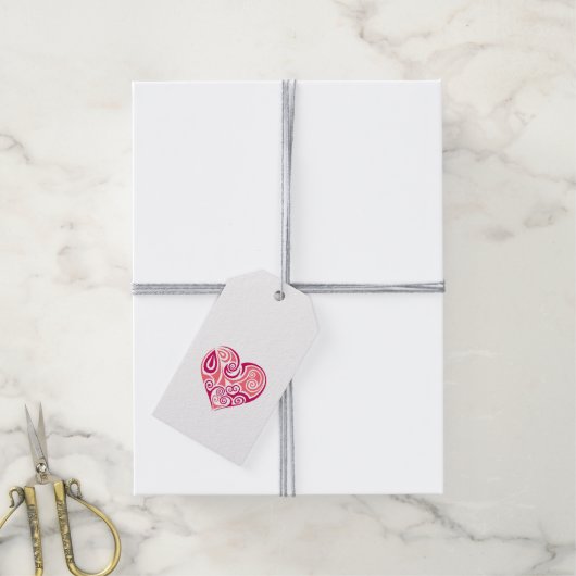 Geschenkartikel - Valentinstag Herz Geschenkanhänger (Mit Garn)