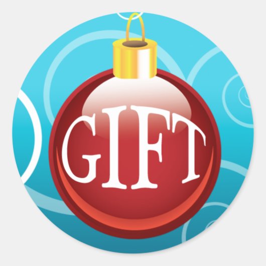 Geschenkaufkleber für Weihnachtsverpackungen Runder Aufkleber (Vorderseite)