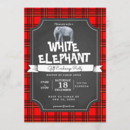 Geschenkaustausch des weißen Elefanten Einladung