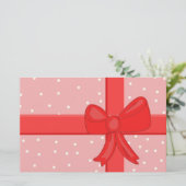 Geschenkband Briefpapier (Stehend Vorderseite)