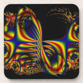Geschenkband | Rainbow Fraktal Art Getränkeuntersetzer (Vorderseite)