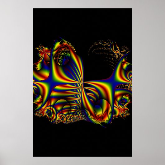 Geschenkband | Rainbow Fraktal Art Poster (Vorne)