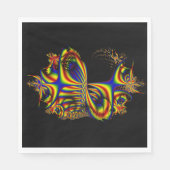 Geschenkband | Rainbow Fraktal Art Serviette (Vorderseite)