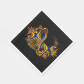 Geschenkband | Rainbow Fraktal Art Serviette (Ecke)