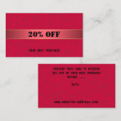 Geschenkbescheinigung Visitenkarte (Vorne/Hinten)