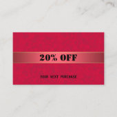 Geschenkbescheinigung Visitenkarte (Vorderseite)