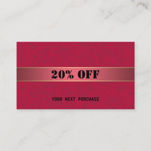 Geschenkbescheinigung Visitenkarte (Vorderseite)