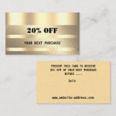 Geschenkbescheinigung Visitenkarte (Vorne/Hinten)