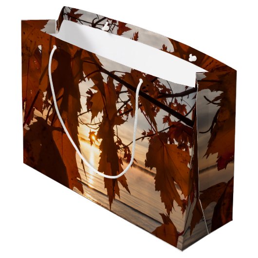 Geschenkbeutel aus Ahornblättern Große Geschenktüte (Rückseite Schrägansicht)