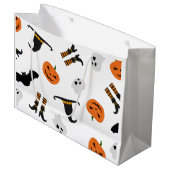 Geschenkbeutel-Design mit Halloween-Muster Große Geschenktüte (Vorderseite Schrägansicht)