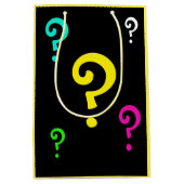 Geschenkbeutel Durchschnittliches Fragepunktmuster Mittlere Geschenktüte (Vorderseite)