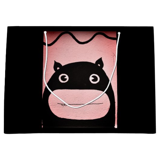 Geschenkbeutel - Grosses, glänzendes GLÜCKLICHes M Große Geschenktüte