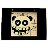 Geschenkbeutel - Grosses, glänzendes GLÜCKLICHes M Große Geschenktüte