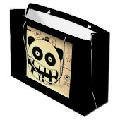 Geschenkbeutel - Grosses, glänzendes GLÜCKLICHes M Große Geschenktüte