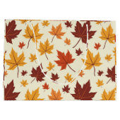 Geschenkbeutel mit Laubblattmuster Große Geschenktüte (Rückseite)