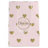 Geschenkbeutel mit Monogramm und Name Mittlere Geschenktüte (Rückseite)