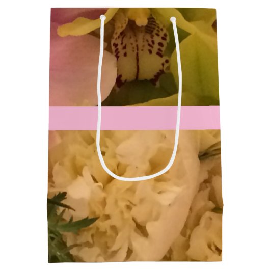 Geschenkbeutel mit Orchideen und Pfannkuchen - mit Mittlere Geschenktüte (Rückseite)