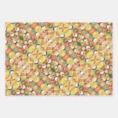 Geschenkblätter Set - Orange & Gelbe Orchideen Geschenkpapier Set (Vorderseite 2)