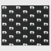 Geschenkbörse für schwarze und weiße Elefanten Geschenkpapier (Flach)