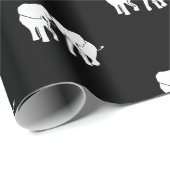 Geschenkbörse für schwarze und weiße Elefanten Geschenkpapier (Rolleneckpunkt)