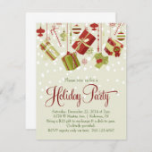 Geschenkbörse Weihnachtsfeiertage Party Einladung (Vorne/Hinten)
