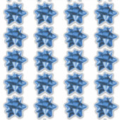 Geschenkbow | Aufkleber | 20 pro Blatt | Blau (Vorderseite)