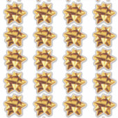 Geschenkbow | Aufkleber | 20 pro Blatt | Gold (Vorderseite)
