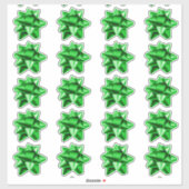 Geschenkbow | Aufkleber | 20 pro Blatt | Grün (Blatt)