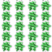 Geschenkbow | Aufkleber | 20 pro Blatt | Grün (Vorderseite)