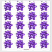 Geschenkbow | Aufkleber | 20 pro Blatt | LILA (Blatt)