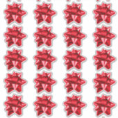 Geschenkbow | Aufkleber | 20 pro Blatt | Rot (Vorderseite)