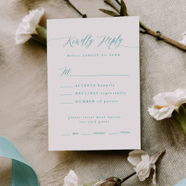 Geschenkbox Blau RSVP Kalligrafie Menüauswahl Kart Karte