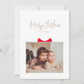 Geschenkbox-Foto-Weihnachtskarte Feiertagskarte (Vorderseite)