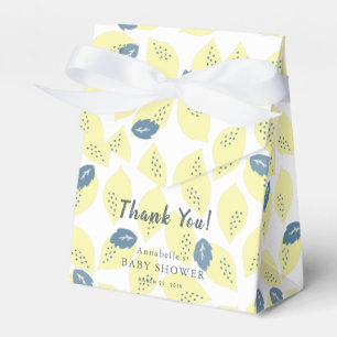 Geschenkbox für Baby-Party mit Zitronen- und Blatt Geschenkschachtel
