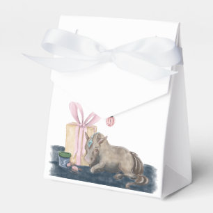 Geschenkbox für Weihnachtspresent mit Pferdemotiv Geschenkschachtel