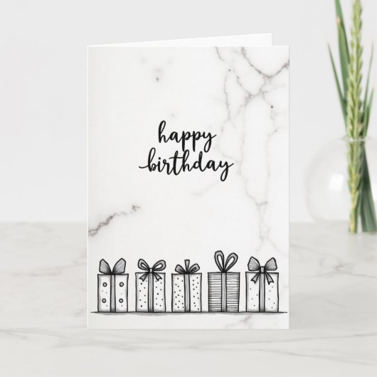 Geschenkbox-Muster-Geburtstagskarte Karte (Vorderseite)