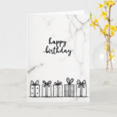 Geschenkbox-Muster-Geburtstagskarte Karte (Gelbe Blume)