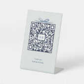Geschenkbox QR-Code Hochzeitsregister & Geldgesche Sockelschild (Vorderseite)