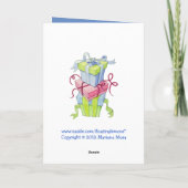 Geschenkboxen Blue Spanish Weihnachtskarte Feiertagskarte (Rückseite)