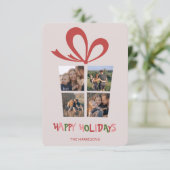 Geschenkboxen Custom Foto Collage Urlaubskarte Dankeskarte (Stehend Vorderseite)