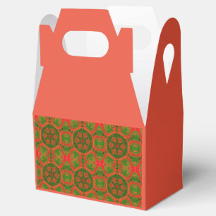 Geschenkboxen des Orangen und des grünen Kaleidosk Geschenkschachtel