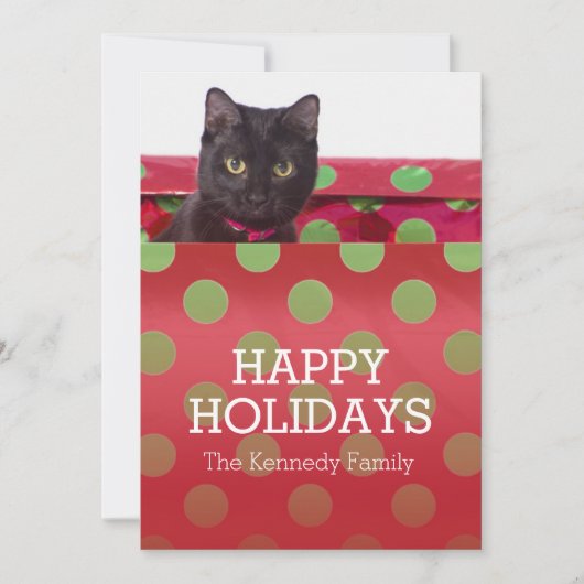Geschenkboxen Feiertagskarte (Vorderseite)