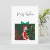 Geschenkboxen Foto Weihnachtskarte Feiertagskarte (Stehend Vorderseite)