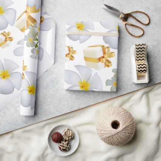 Geschenkboxen Frangipani Matte Wrapping Paper Geschenkpapier (Basteln)