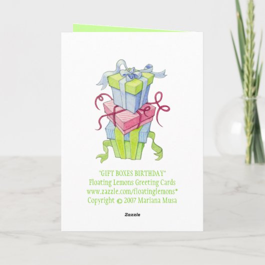 Geschenkboxen Geburtskarte Karte (Rückseite)