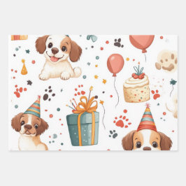 Geschenkboxen, Geburtstagsschachtel, Welpenpackung Geschenkpapier Set