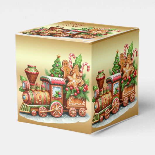 Geschenkboxen Gingerbrot Züge Holiday Geschenkschachtel (Vorderseite)