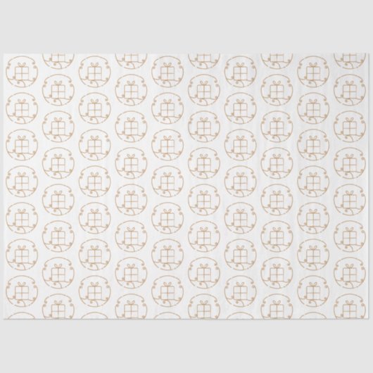 Geschenkboxen Gold Illustration Seidenpapier (Vorderseite)