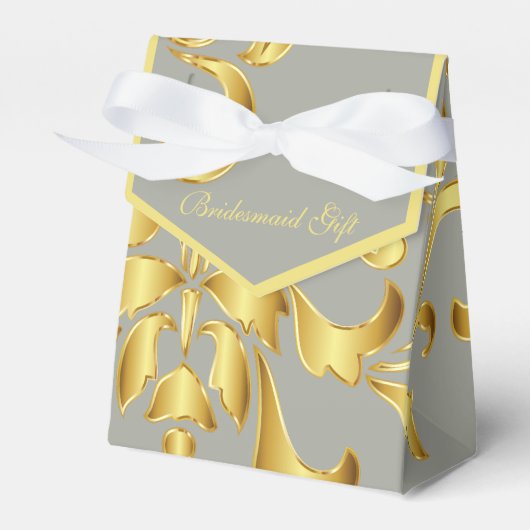 Geschenkboxen Gold und Sage Green Bridesmaid Geschenkschachtel (Vorderseite)